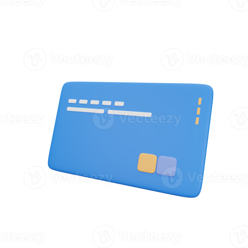 Debit card 3D illustration png