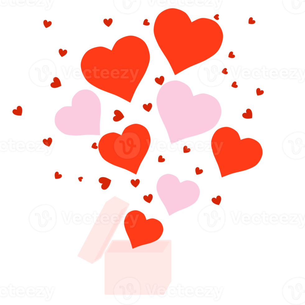 liefde doos voor Valentijn decoratie png