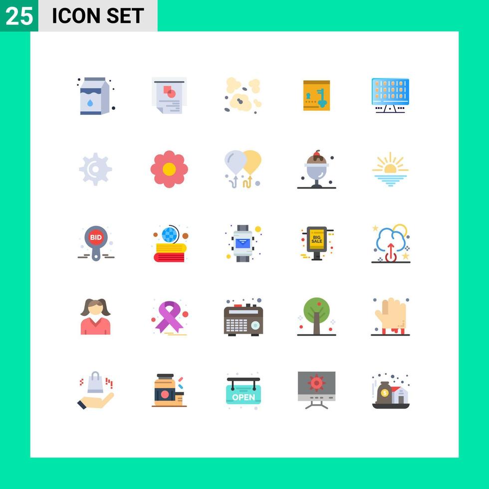 Stock Vector Icon Pack of 25 Line Signs and Symbols for computing web dust key locker Editable Vector Design Elements