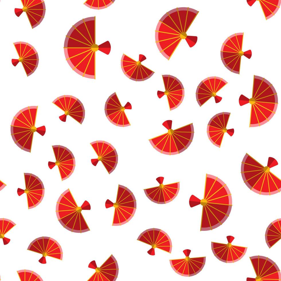 patrón vectorial sin costuras de abanico japonés rojo. perfecto para envolver, imprimir, sitios web, fondos de pantalla, textiles vector