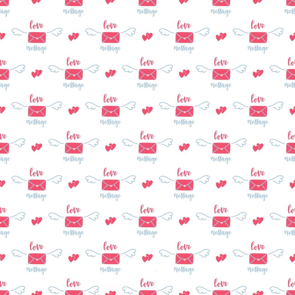 Valentines day vector seamless pattern