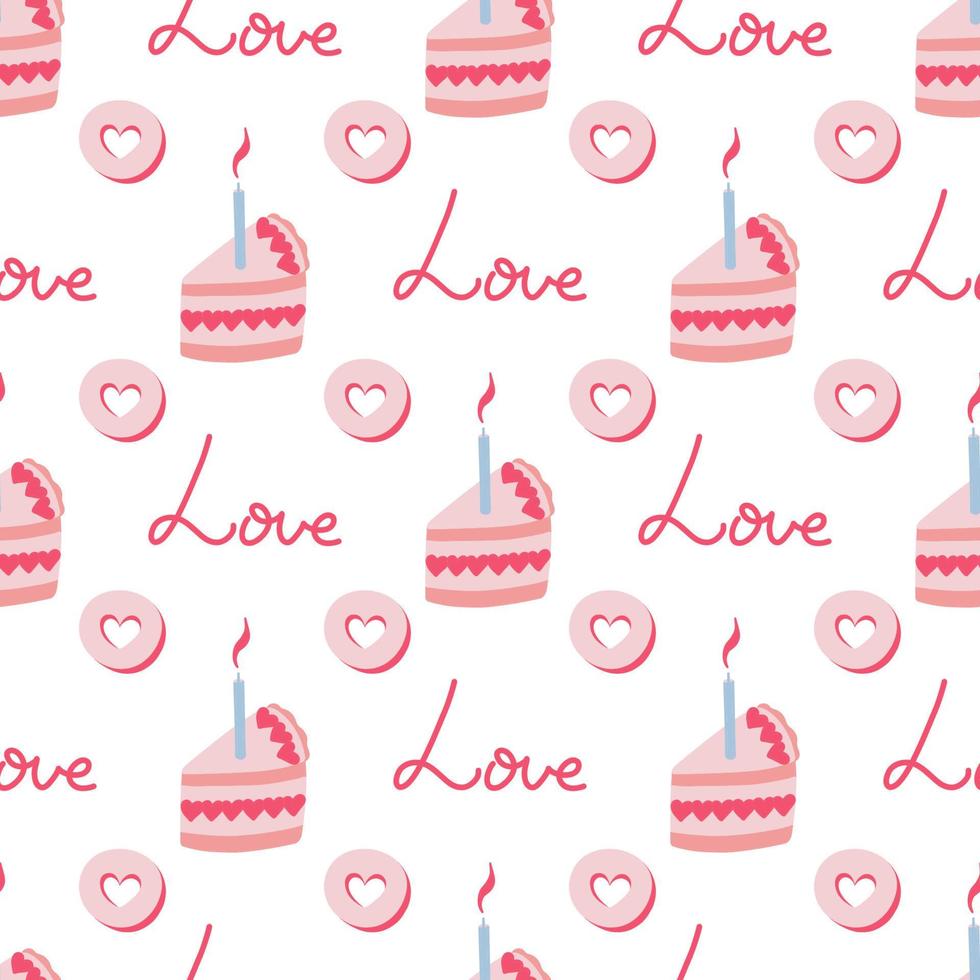 Valentines day vector seamless pattern