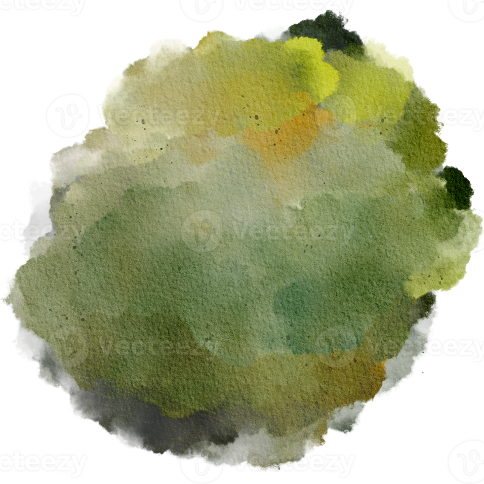 Watercolor Paint Stain Background Circle png