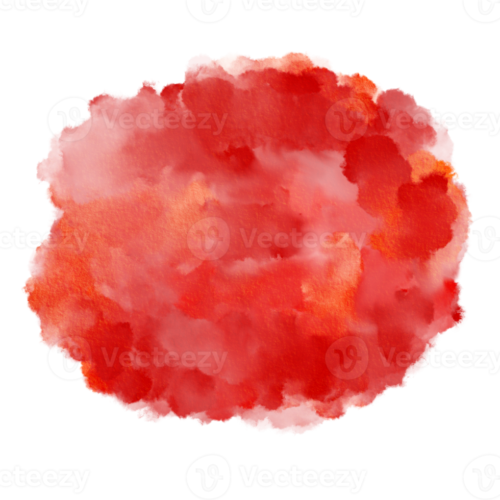 Color of the Year Tangerine Tango Watercolor Paint Stain Background Circle png