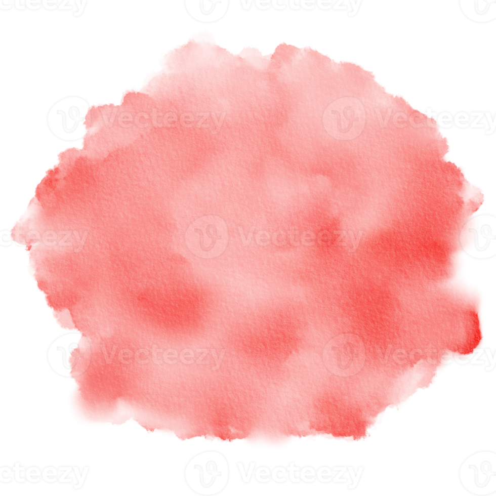 Color of the Year Living Coral Watercolor Paint Stain Background Circle png