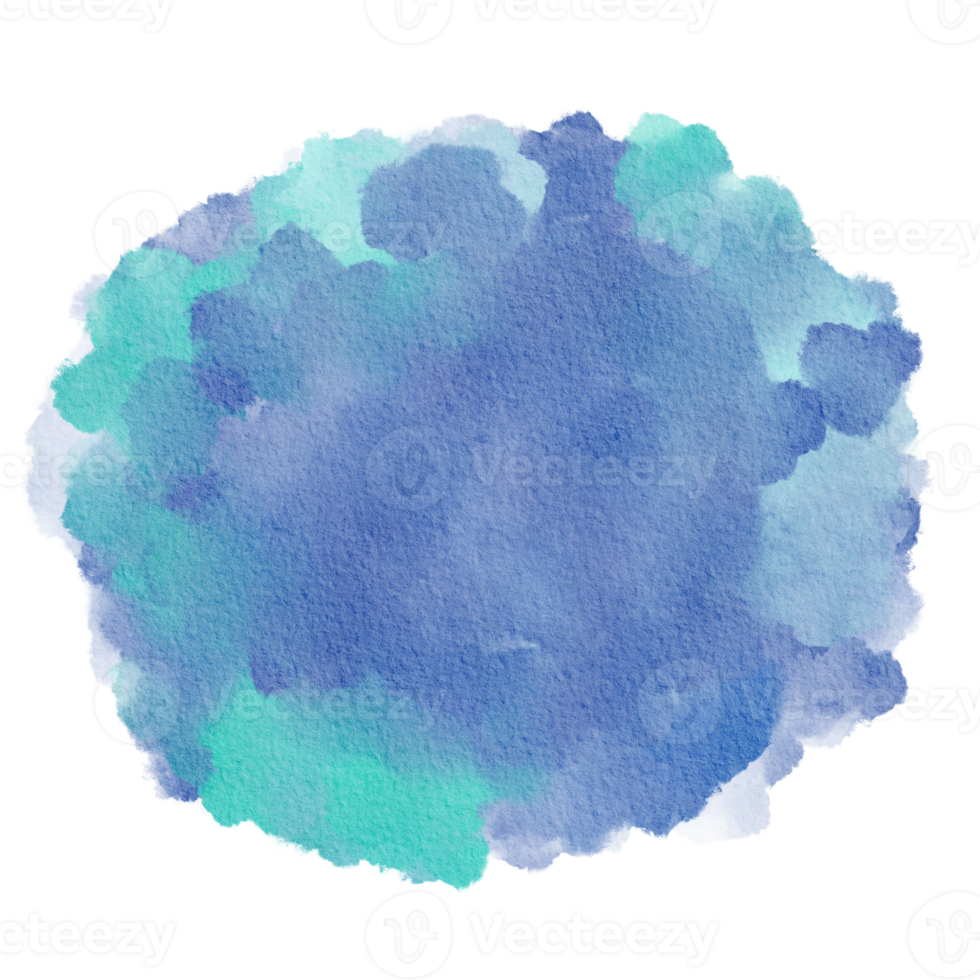 Color of the Year Serenity Watercolor Paint Stain Background Circle png