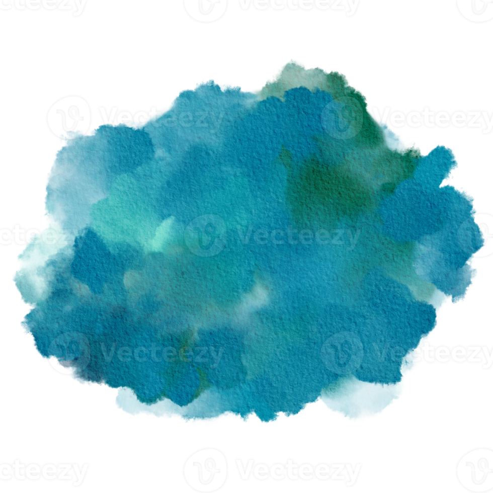Color of the Year 2010 Turquoise Watercolor Paint Stain Background Circle png