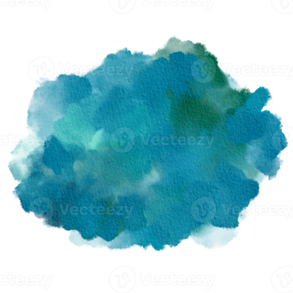 Color of the Year 2010 Turquoise Watercolor Paint Stain Background Circle png