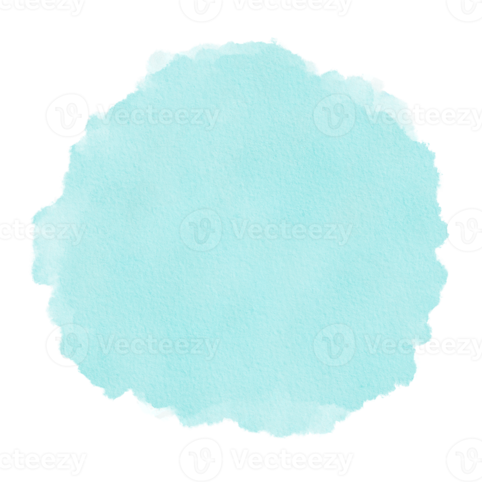 Pastel Light Blue Watercolor Paint Stain Background Circle png