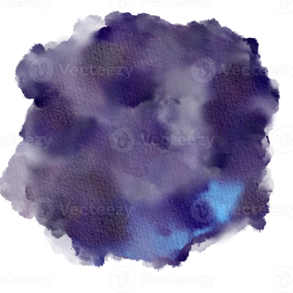 Color of the Year ULTRA VIOLET Watercolor Paint Stain Background Circle png