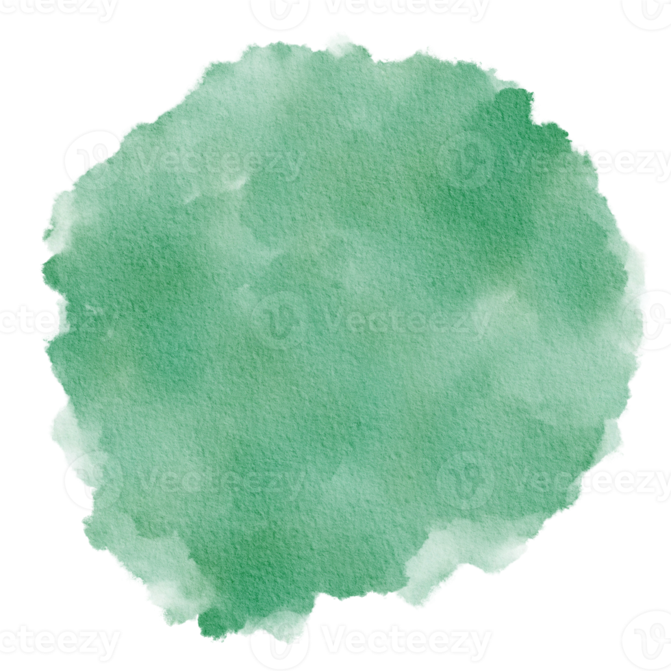 Pastel Green Watercolor Paint Stain Background Circle png