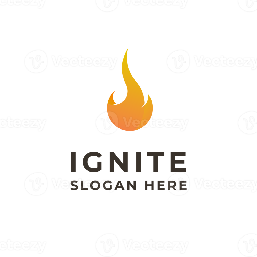 Fire flame Logo with golden ratio. Modern clean simple design. png