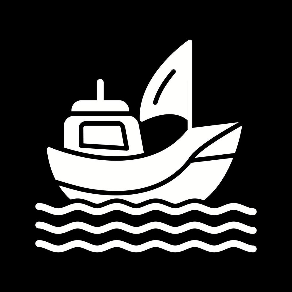 icono de vector de barco