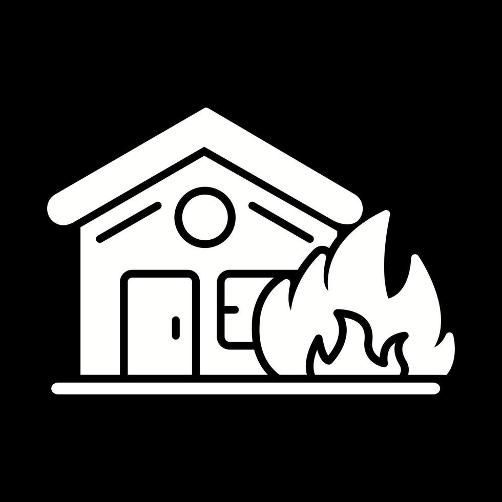 House On Fire Vector Icon