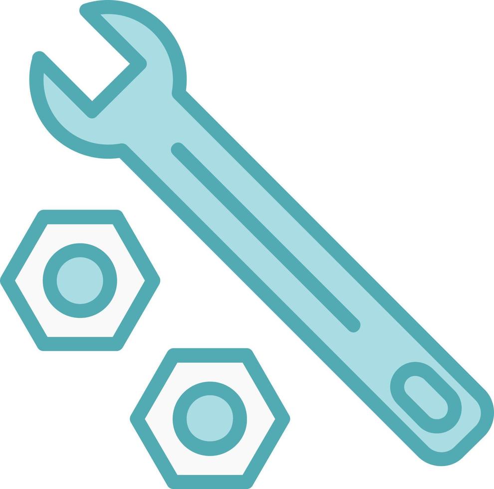 Wrench  And Bolt Vector Icon