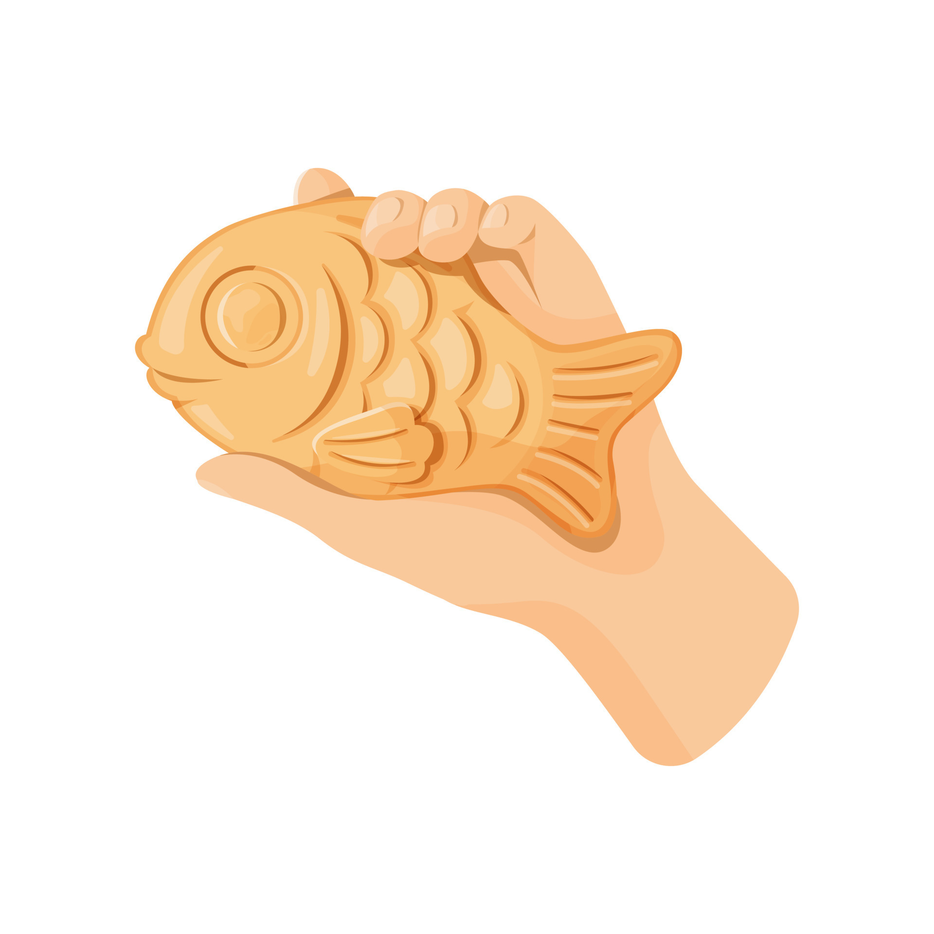 Taiyaki Japanese fishshaped cake. Japanese street food dessert