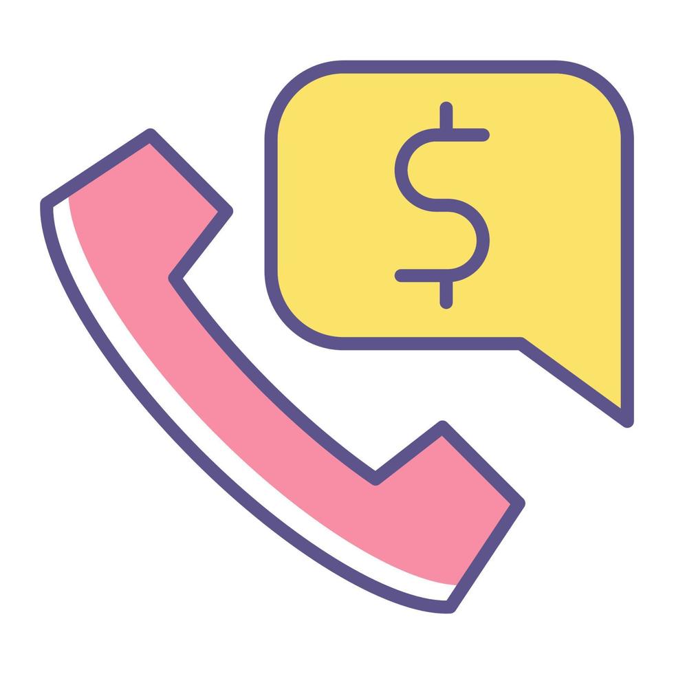 icono de llamada comercial, adecuado para una amplia gama de proyectos creativos digitales. vector