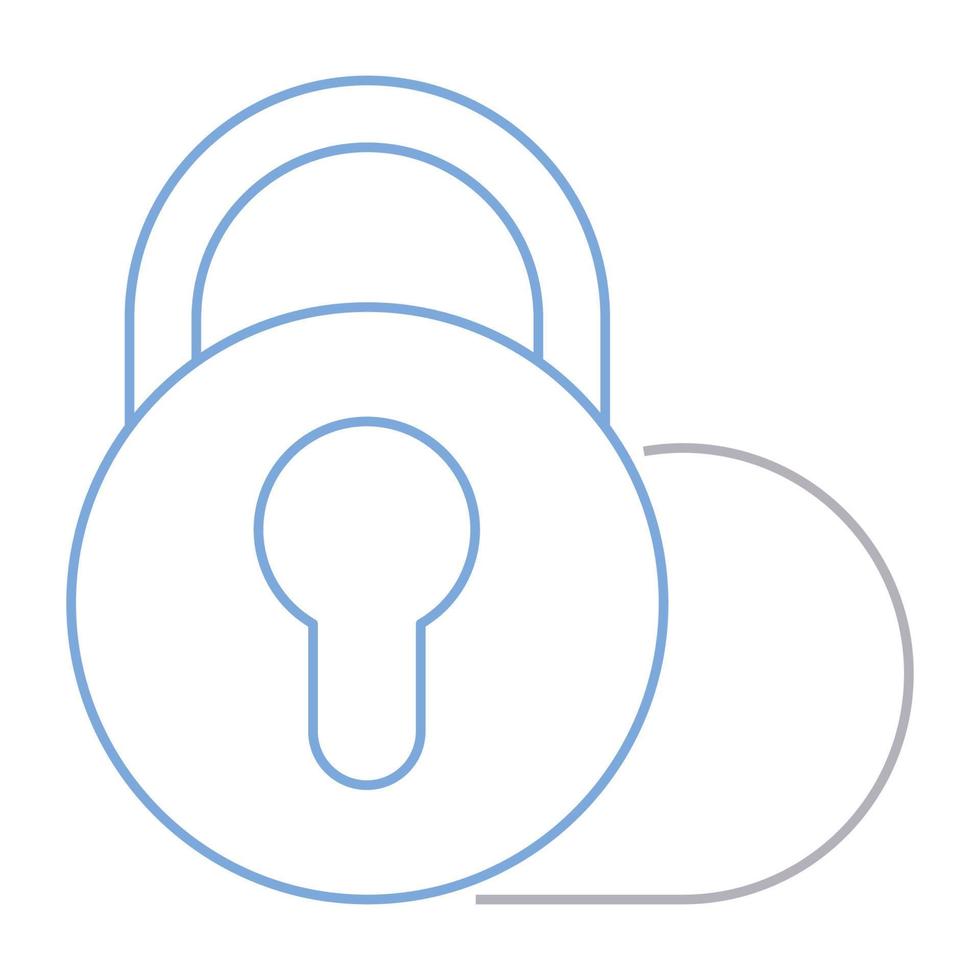cloud security icon, suitable for a wide range of digital creative projects. vector