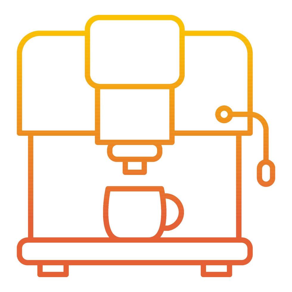 Coffee machine icon, suitable for a wide range of digital creative projects. vector