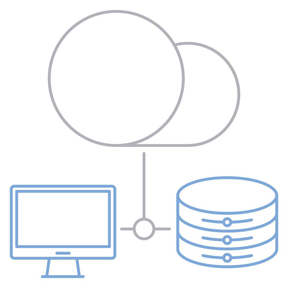 Database icon, suitable for a wide range of digital creative projects. vector