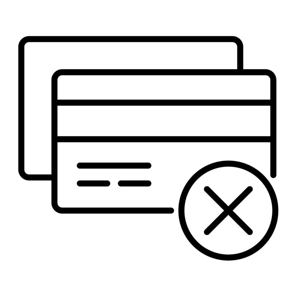 Refuse payment icon, suitable for a wide range of digital creative projects. vector