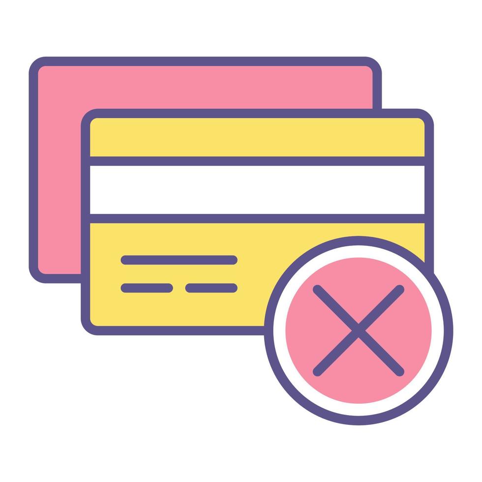 Refuse payment icon, suitable for a wide range of digital creative projects. vector