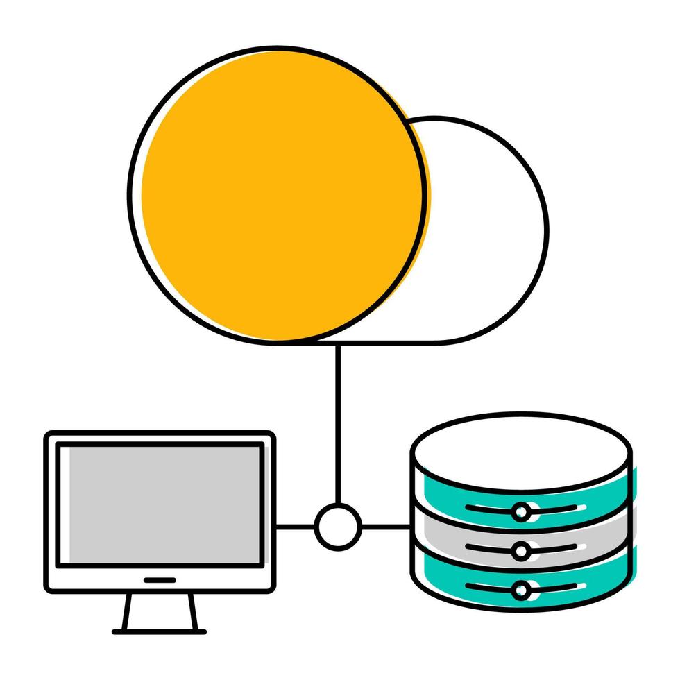 Database icon, suitable for a wide range of digital creative projects. vector