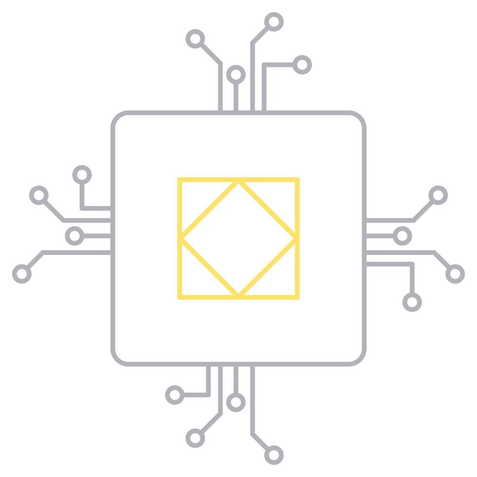 Processor icon, suitable for a wide range of digital creative projects. vector