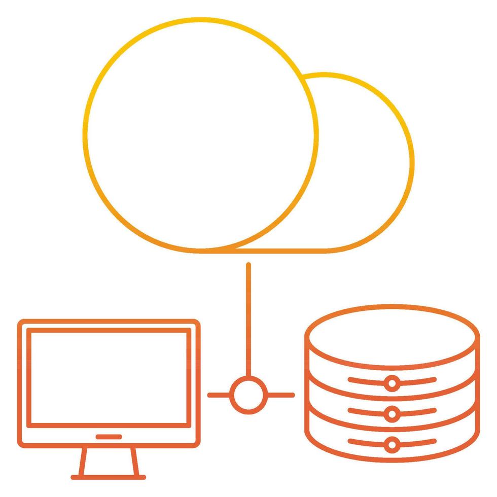 Database icon, suitable for a wide range of digital creative projects. vector