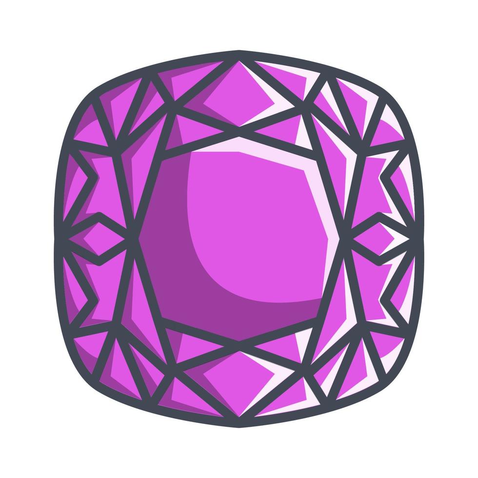 icono de diamante de cojín, adecuado para una amplia gama de proyectos creativos digitales. vector