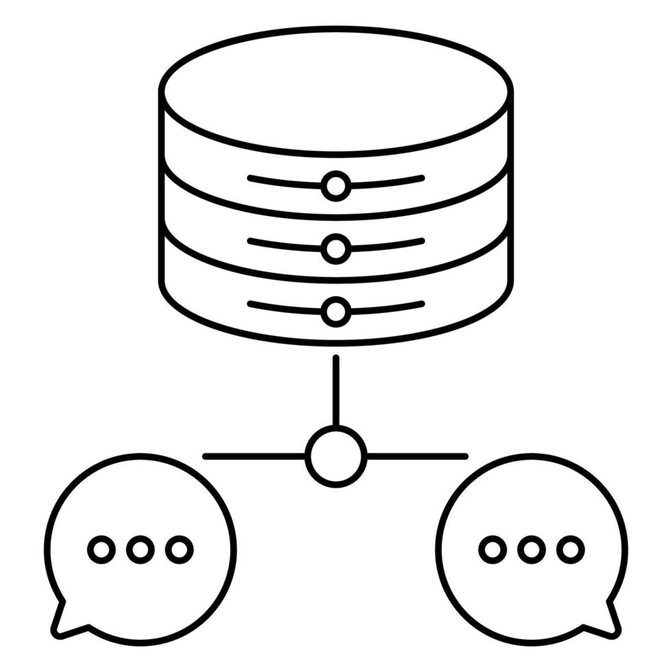 icono de banco de datos, adecuado para una amplia gama de proyectos creativos digitales. vector