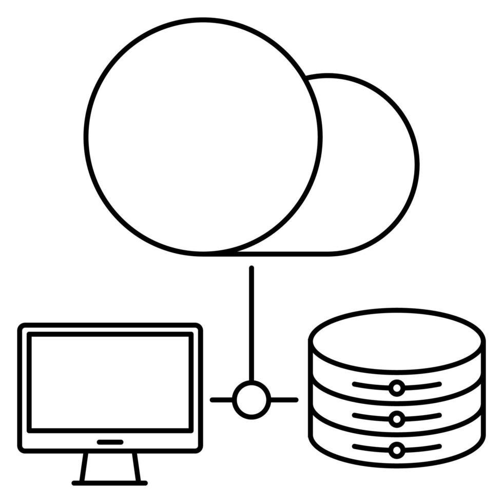 Database icon, suitable for a wide range of digital creative projects. vector