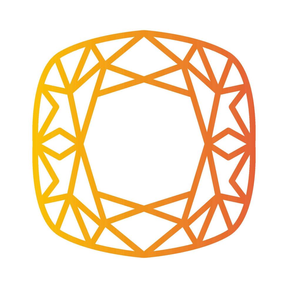 cushion diamond icon, suitable for a wide range of digital creative projects. vector