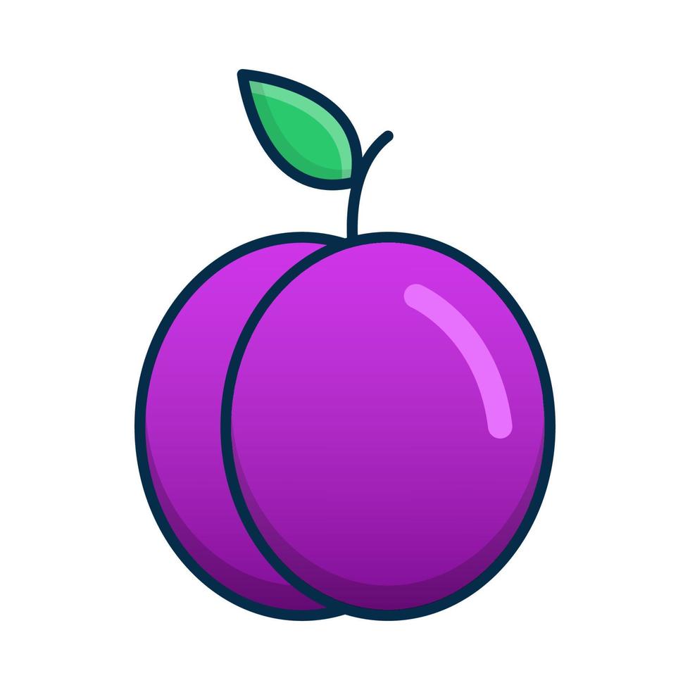 Plum icon, suitable for a wide range of digital creative projects. vector