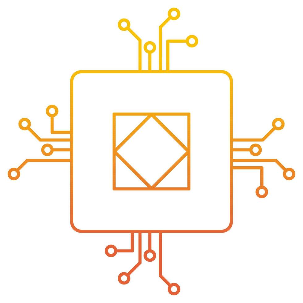 Processor icon, suitable for a wide range of digital creative projects. vector