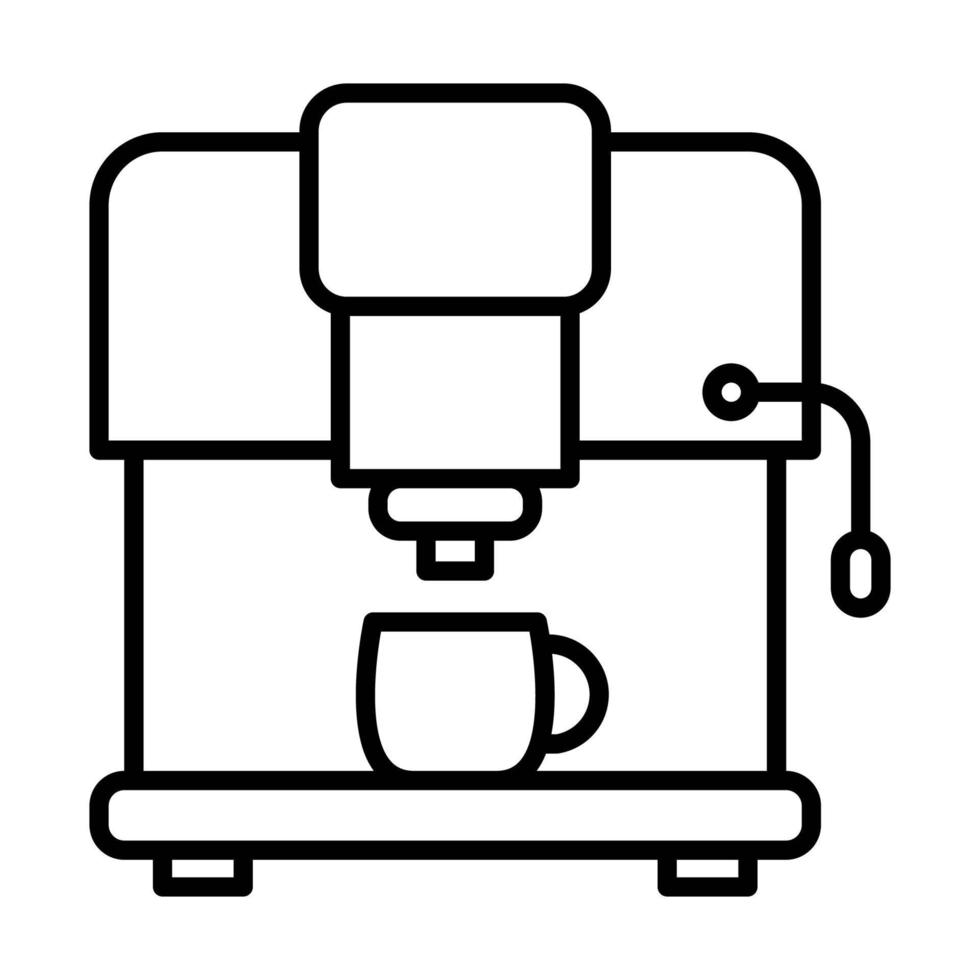 ícono de máquina de café, adecuado para una amplia gama de proyectos creativos digitales. vector