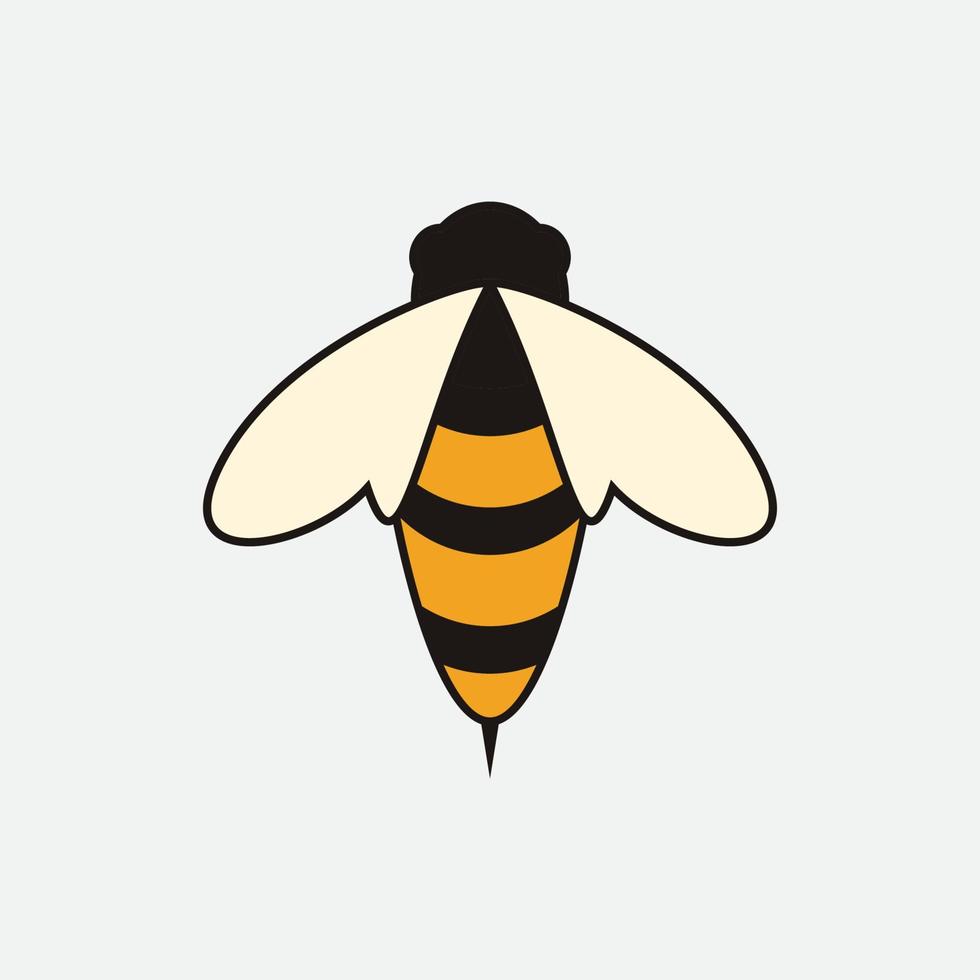 icono de diseño de ilustraciones de logotipo de abeja vector