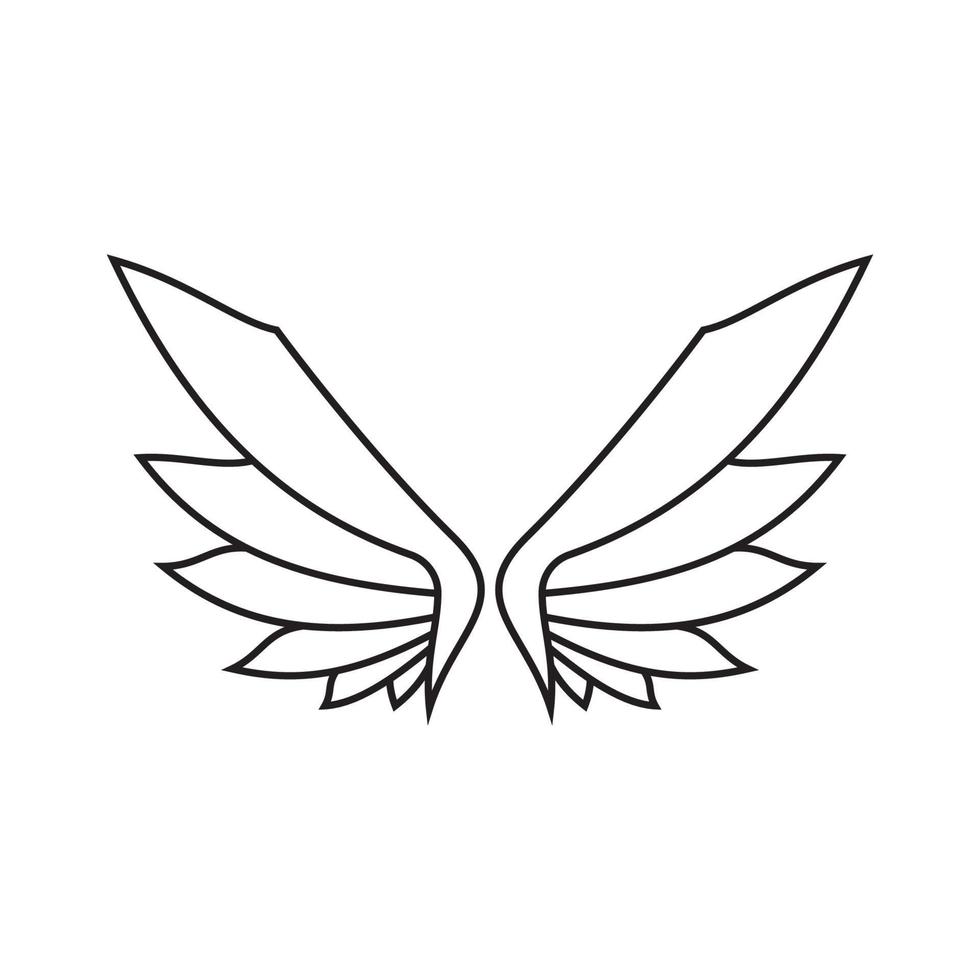 wings illustration design icon logo vector