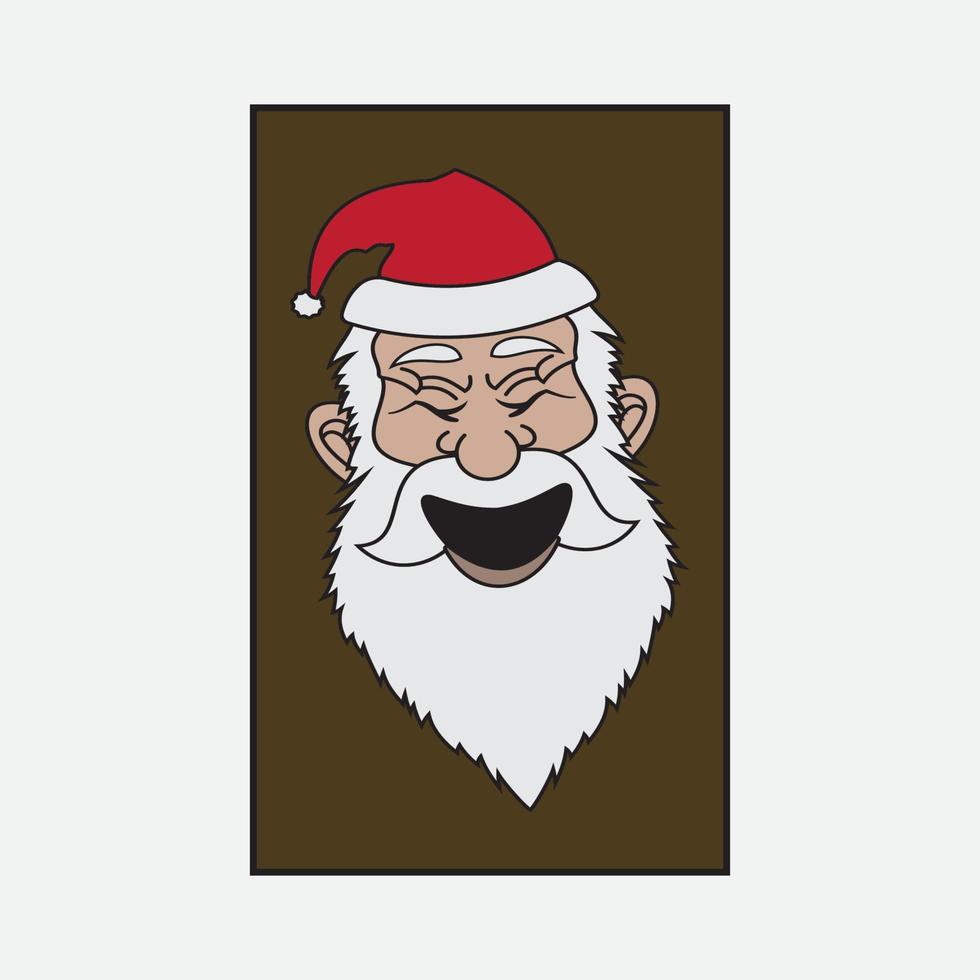 logotipo de icono de diseño de ilustraciones vectoriales de santa claus vector