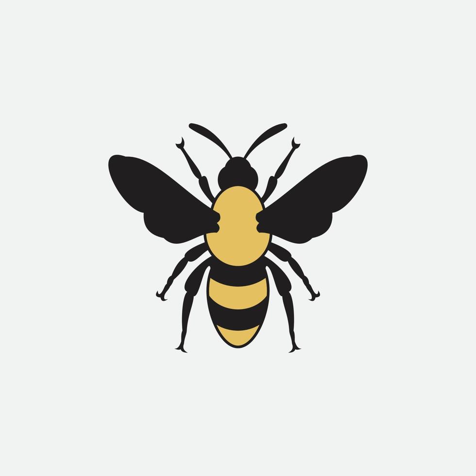 abeja logo vector ilustración diseño icono logo