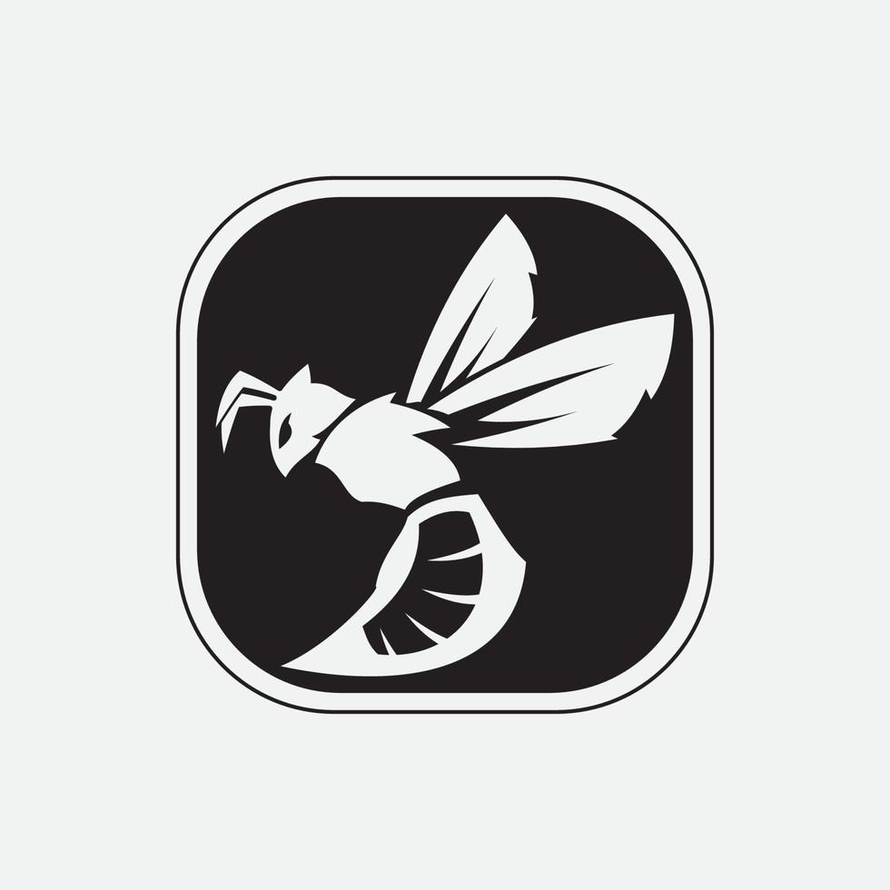 icono de diseño de ilustraciones de logotipo de abeja vector