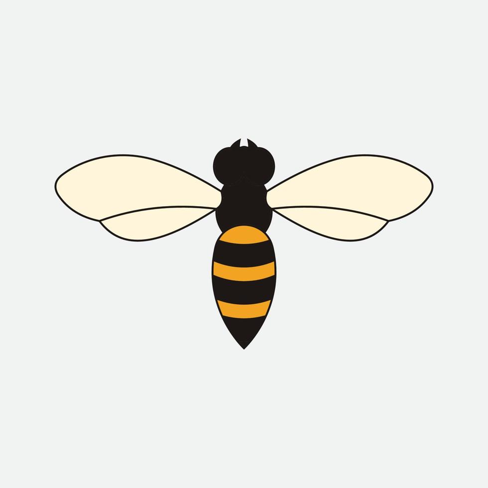 bee logo illustrations design icon vector