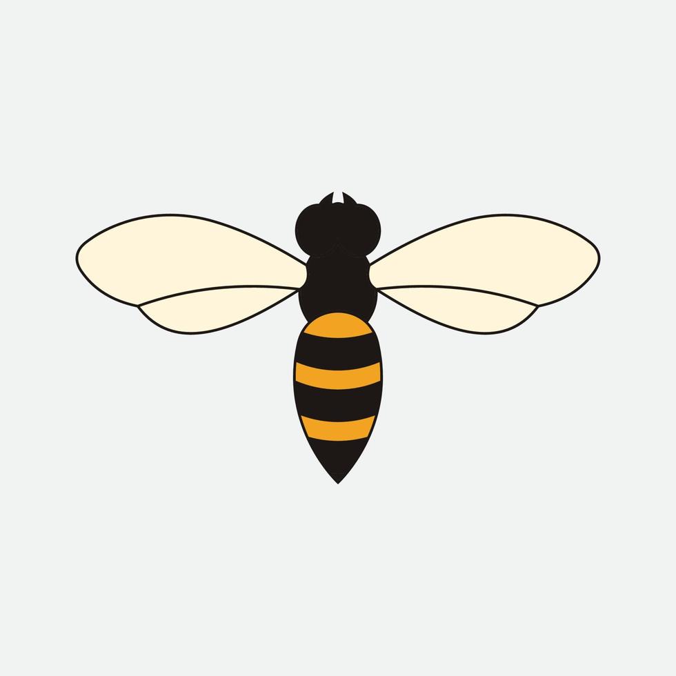 icono de diseño de ilustraciones de logotipo de abeja vector