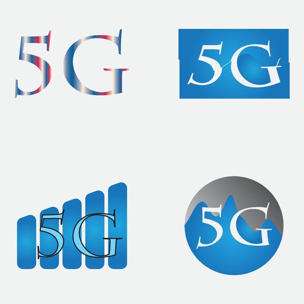 five g logo  vector illustrations