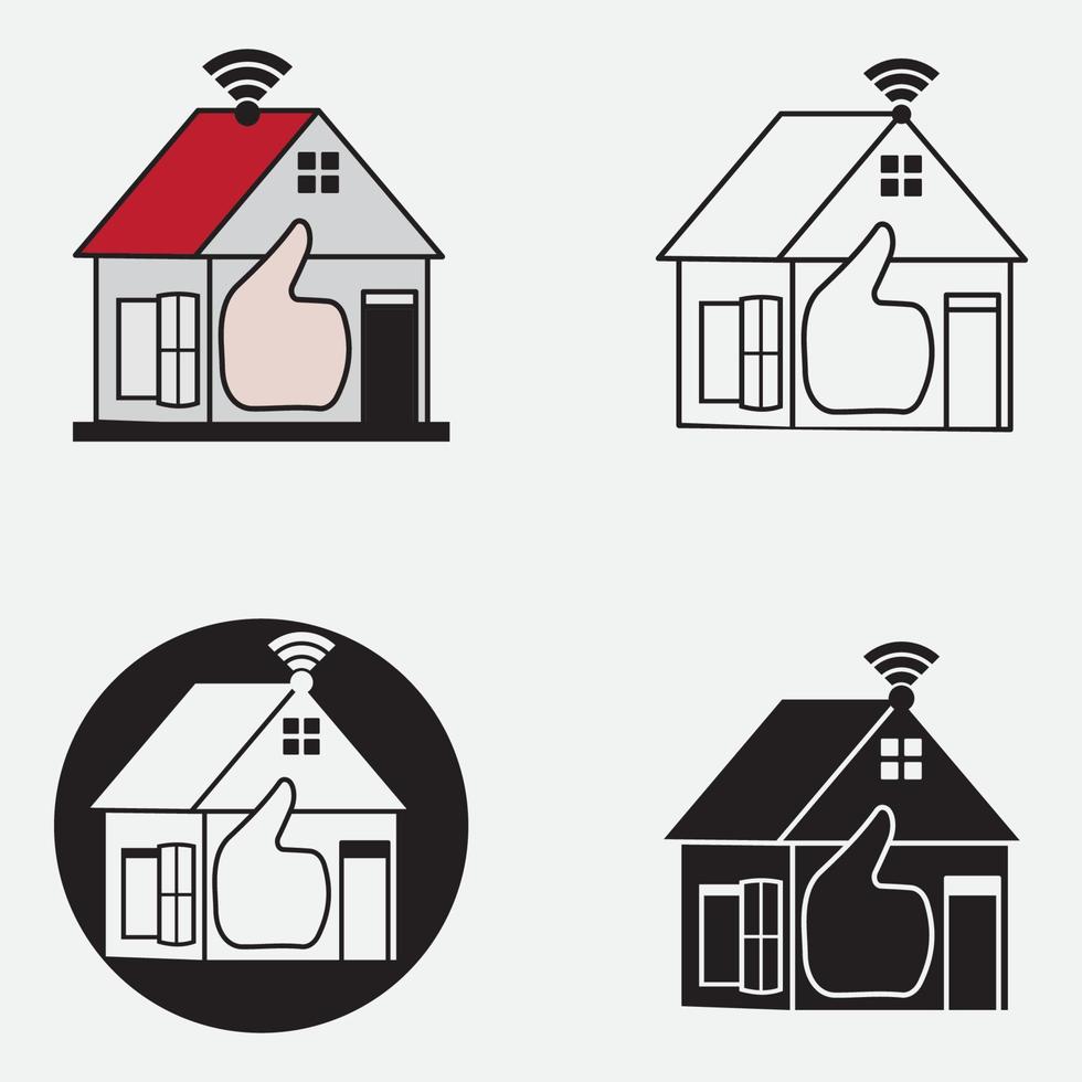 smart home logo vector illustrations design