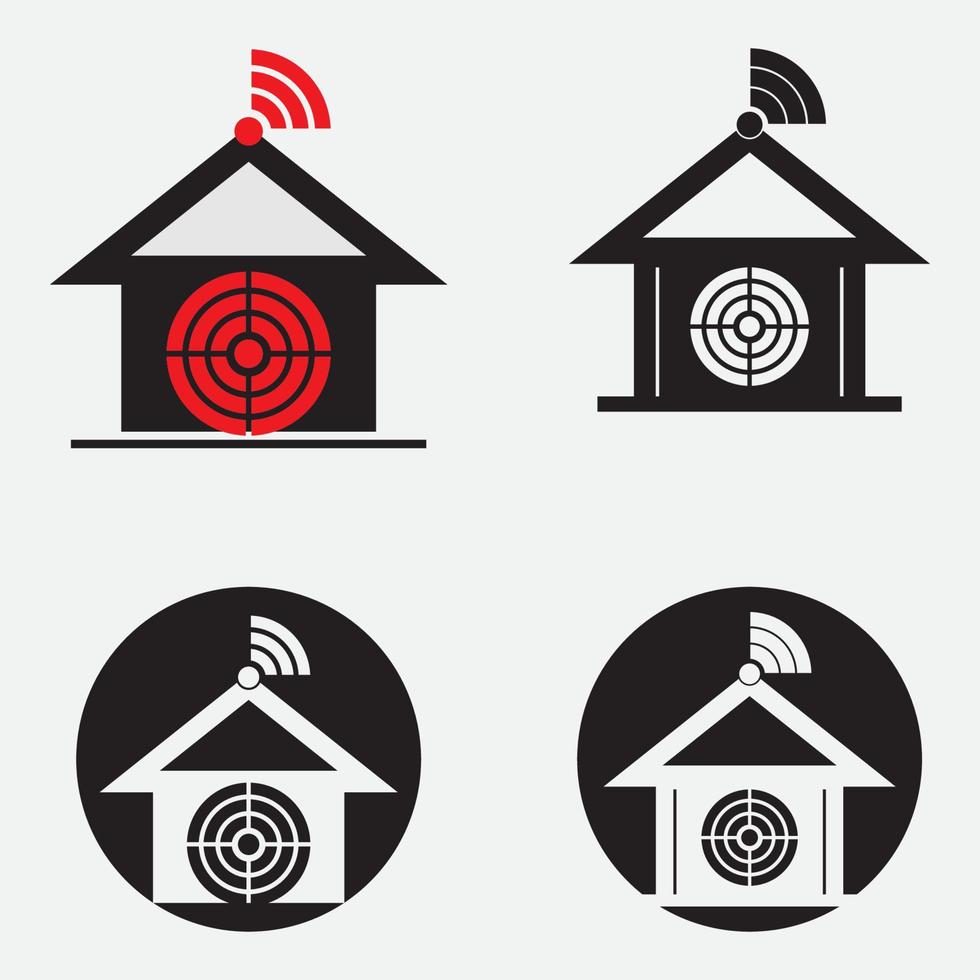 smart home logo vector illustrations design