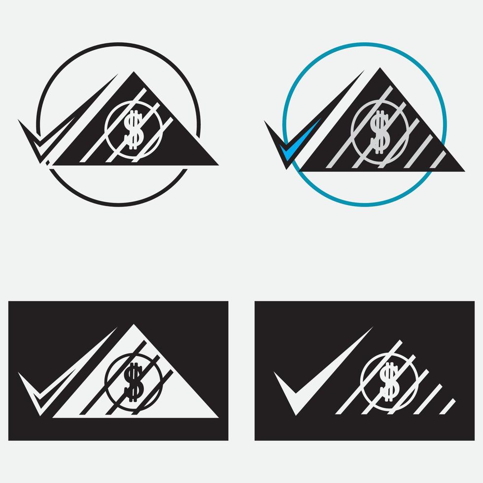 diseño de ilustraciones vectoriales de logotipo de contabilidad vector