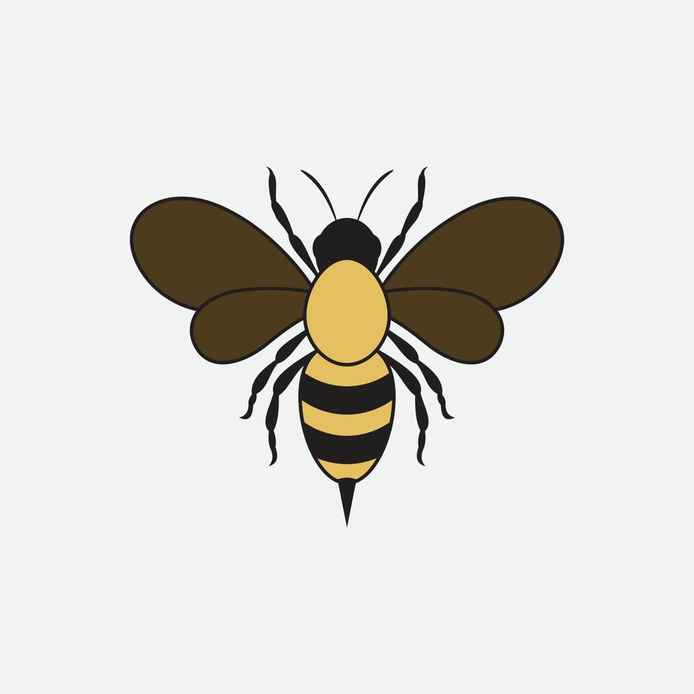 bee logo vector illustration design icon logo