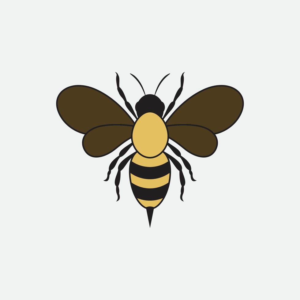 abeja logo vector ilustración diseño icono logo