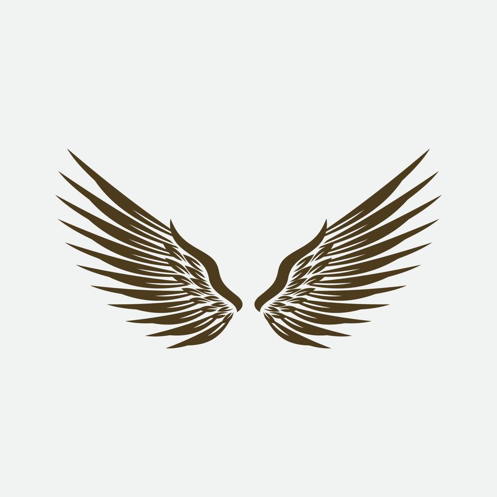 wings illustration design icon logo vector